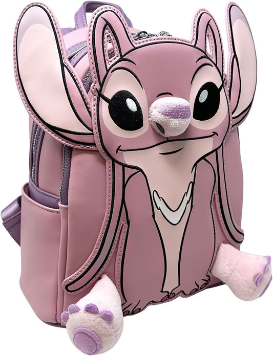 Loungefly Vault Stitch & Angel Plush Mini Backpack Bundle