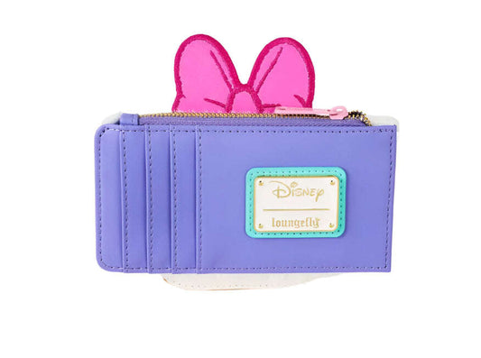 Purple wallet with pink bow and 'Disney' logo on a white background