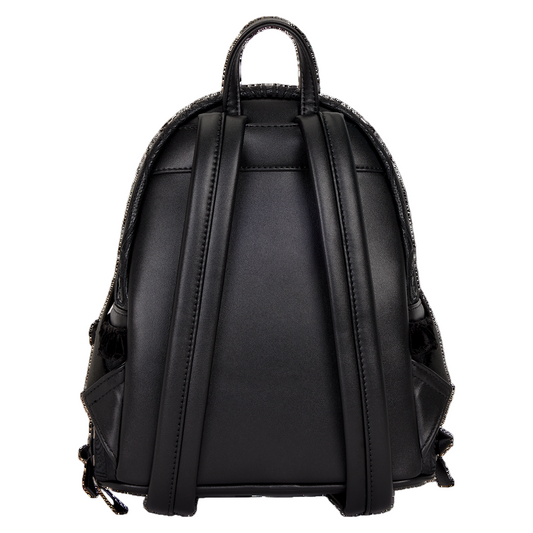 Black backpack on a white background