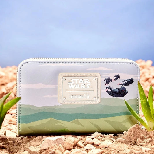 Star Wars wallet with desert landscape design on a rocky surface