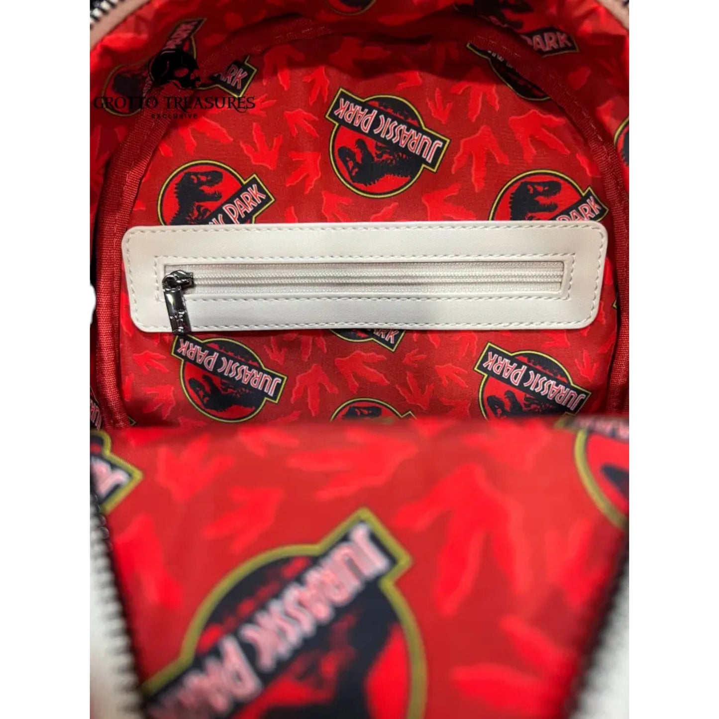 Loungefly Jurassic Park Red Sequin Mini Backpack