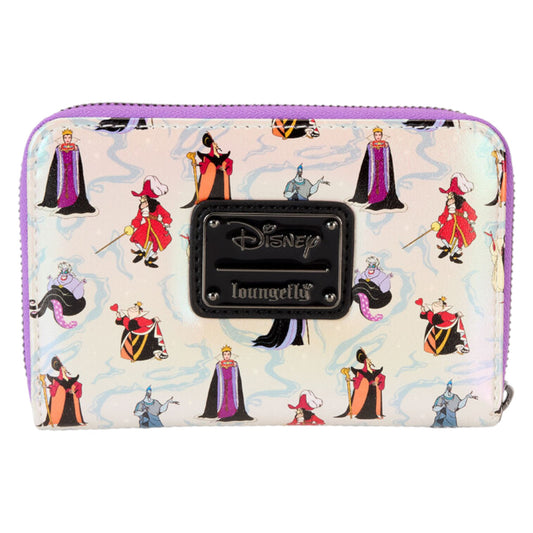 Loungefly Disney Villains Iridescent Zip-Around Wallet