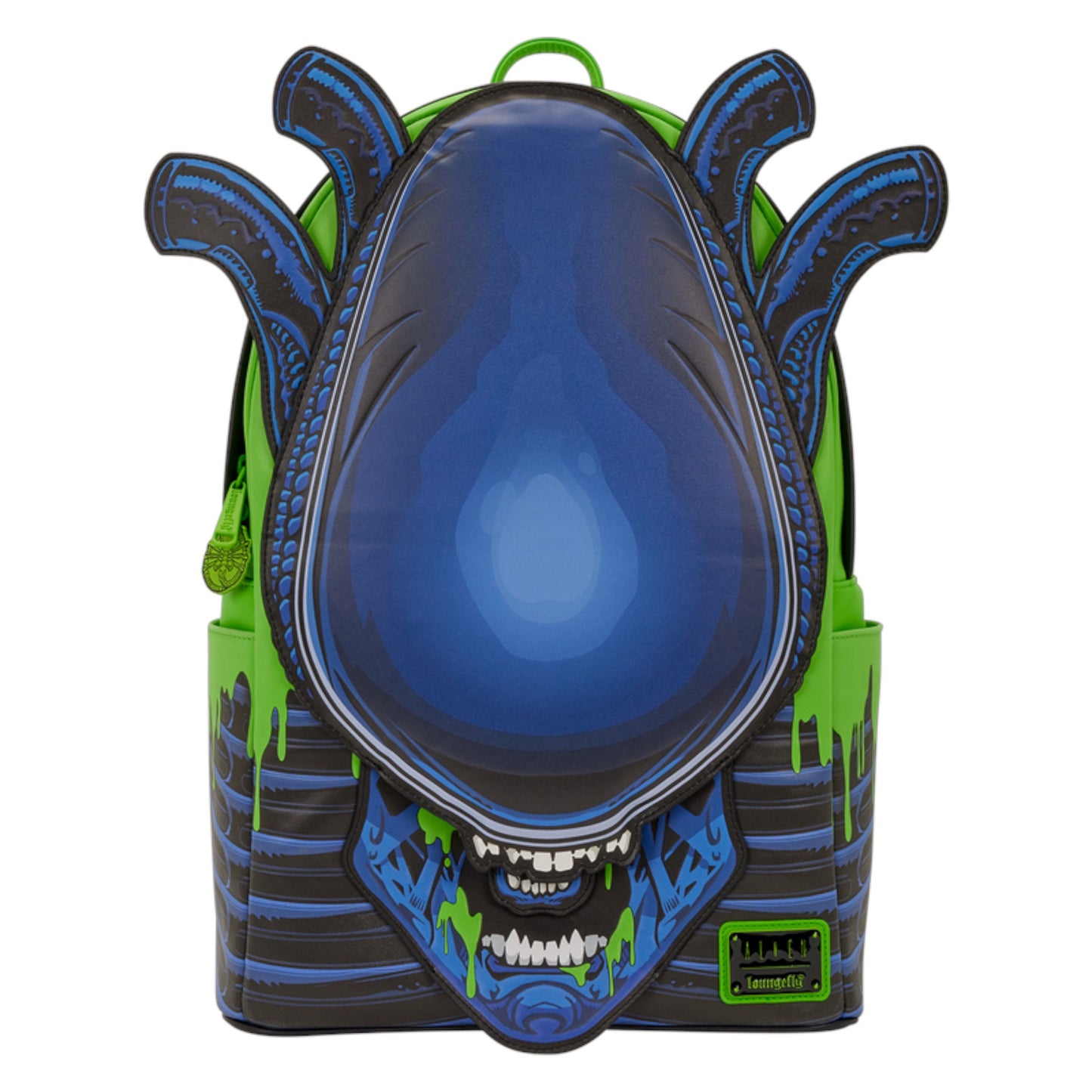 Backpack with Alien Xenomorph design on a white background