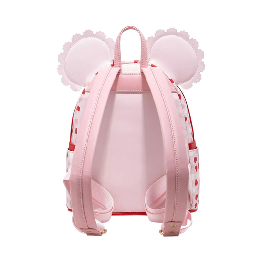Loungefly Disney Mickey & Minnie Valentine's Day Ears Chocolate Scented Mini Backpack