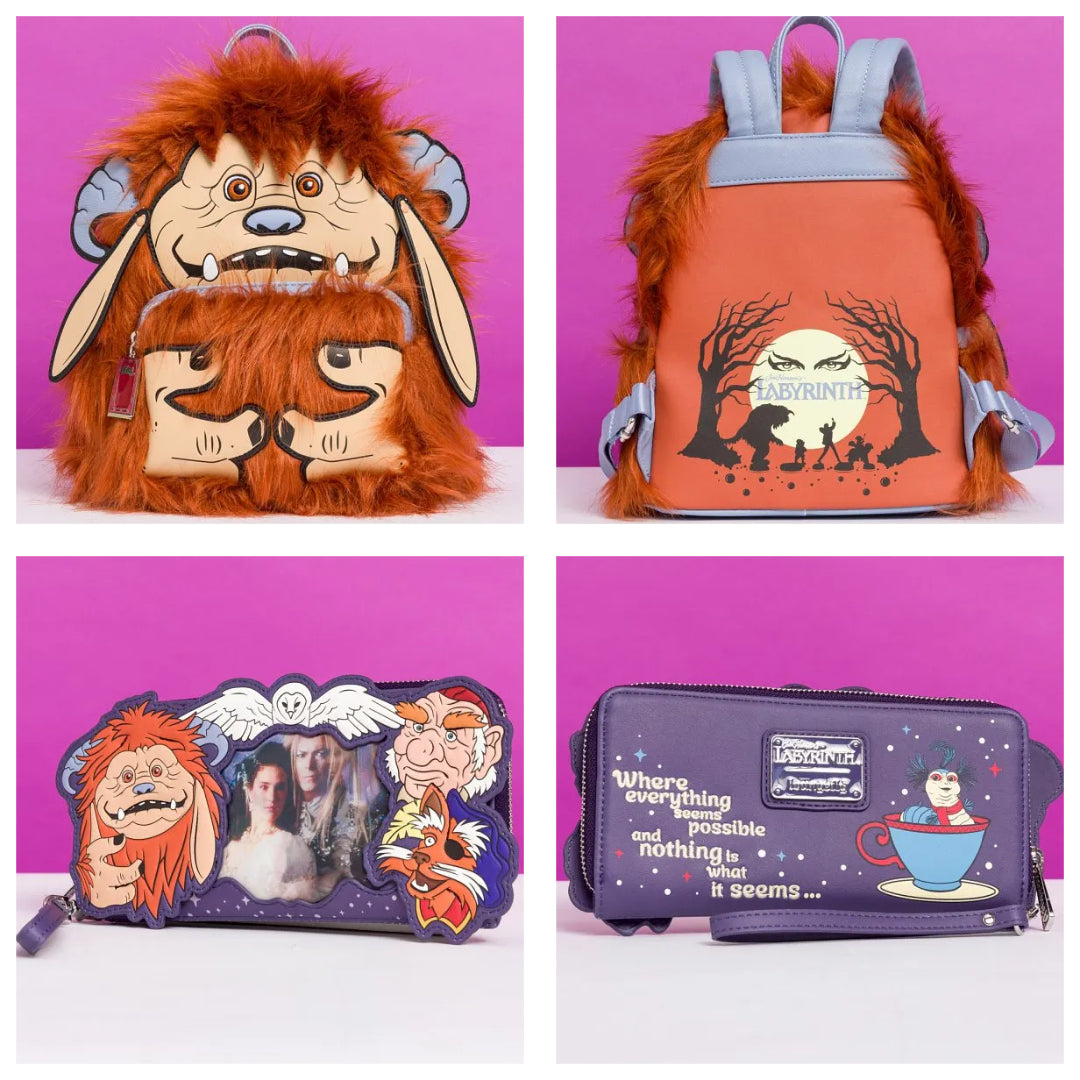 Loungefly TruffleShuffle Labyrinth Ludo Cosplay Mini Backpack & Wallet Bundle