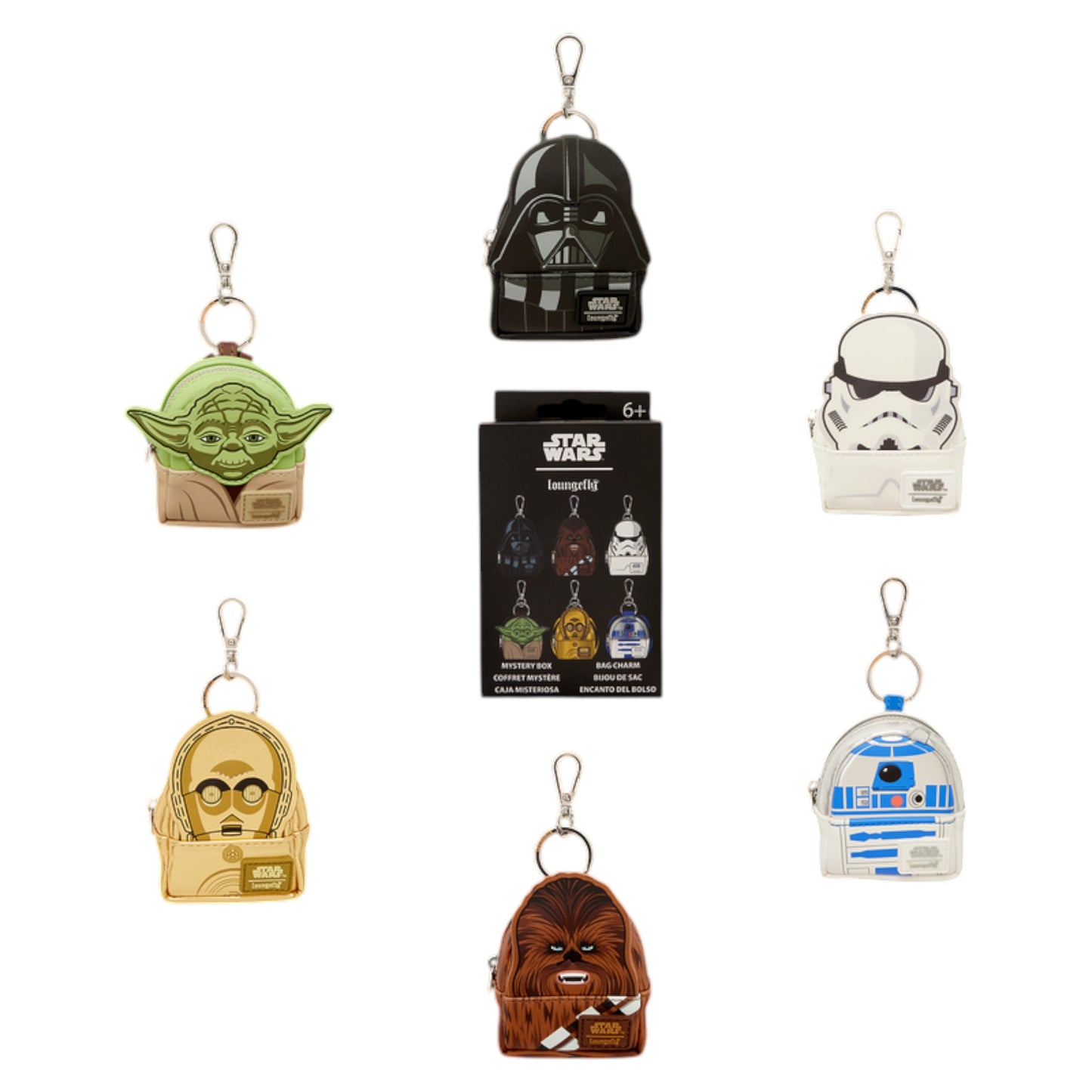 Loungefly New Disney Star Wars Cosplay Mystery Mini Backpack Keychain Charm