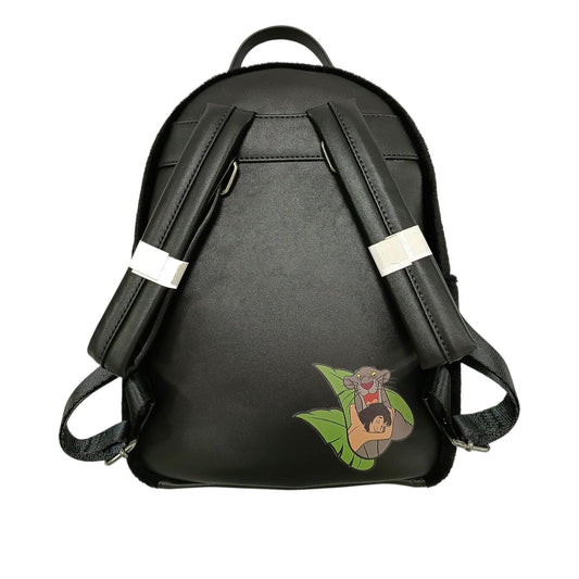 Black The Jungle Book Bagheera Cosplay Mini Backpack with Bagheera character on a white background