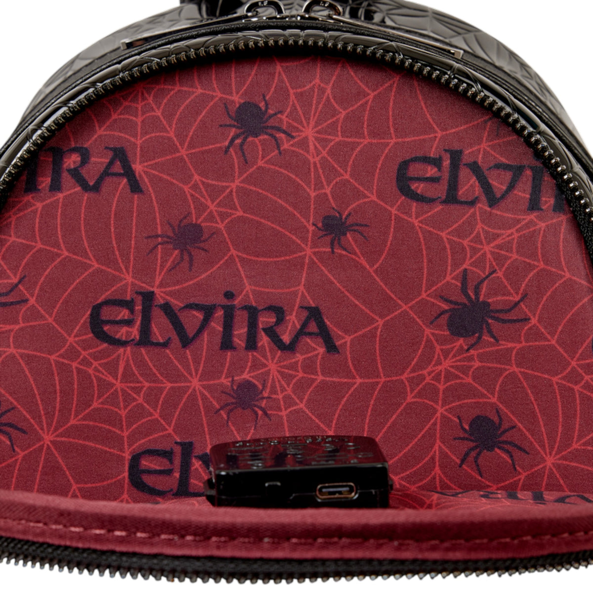 Loungefly Vault Elvira Mistress Of The Dark Cosplay Light Up Mini Backpack