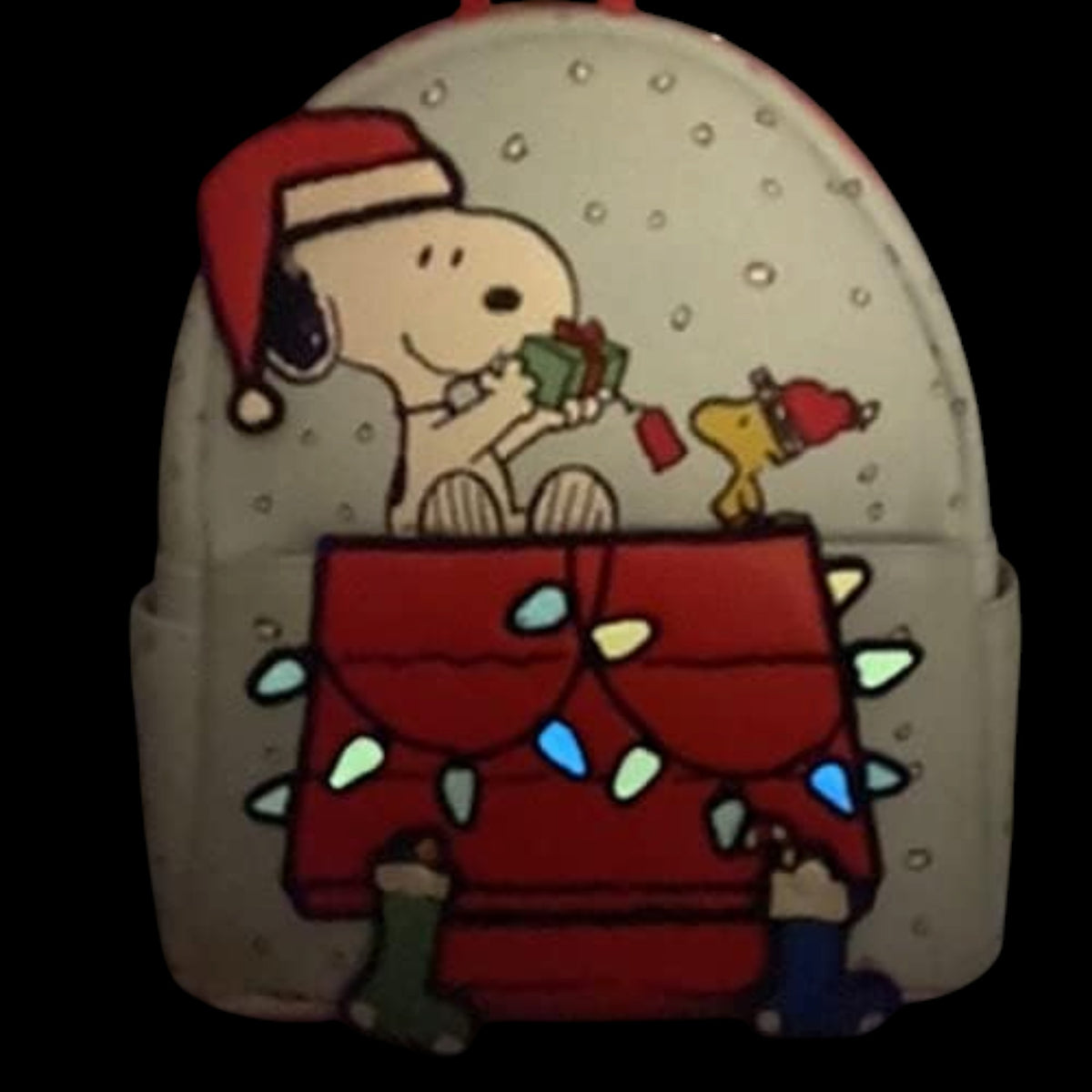 Loungefly New Peanuts Gift Giving Snoopy and Woodstock Mini Backpack