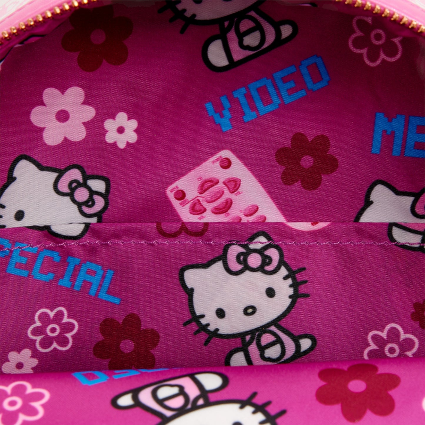 Loungefly Vault Sanrio Exclusive Hello Kitty Vintage TV Lenticular Mini Backpack with Coin Bag & Wallet Set