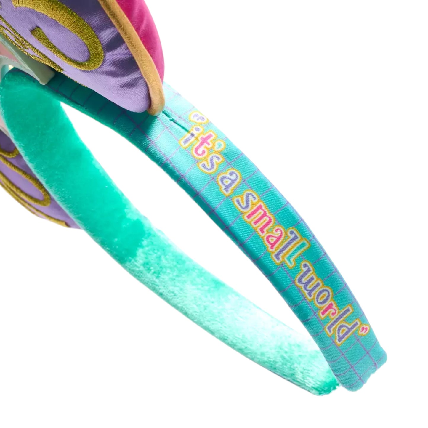 Disney World 50th Mickey Mouse Main Attraction It's a Small World Clock Headband Ears