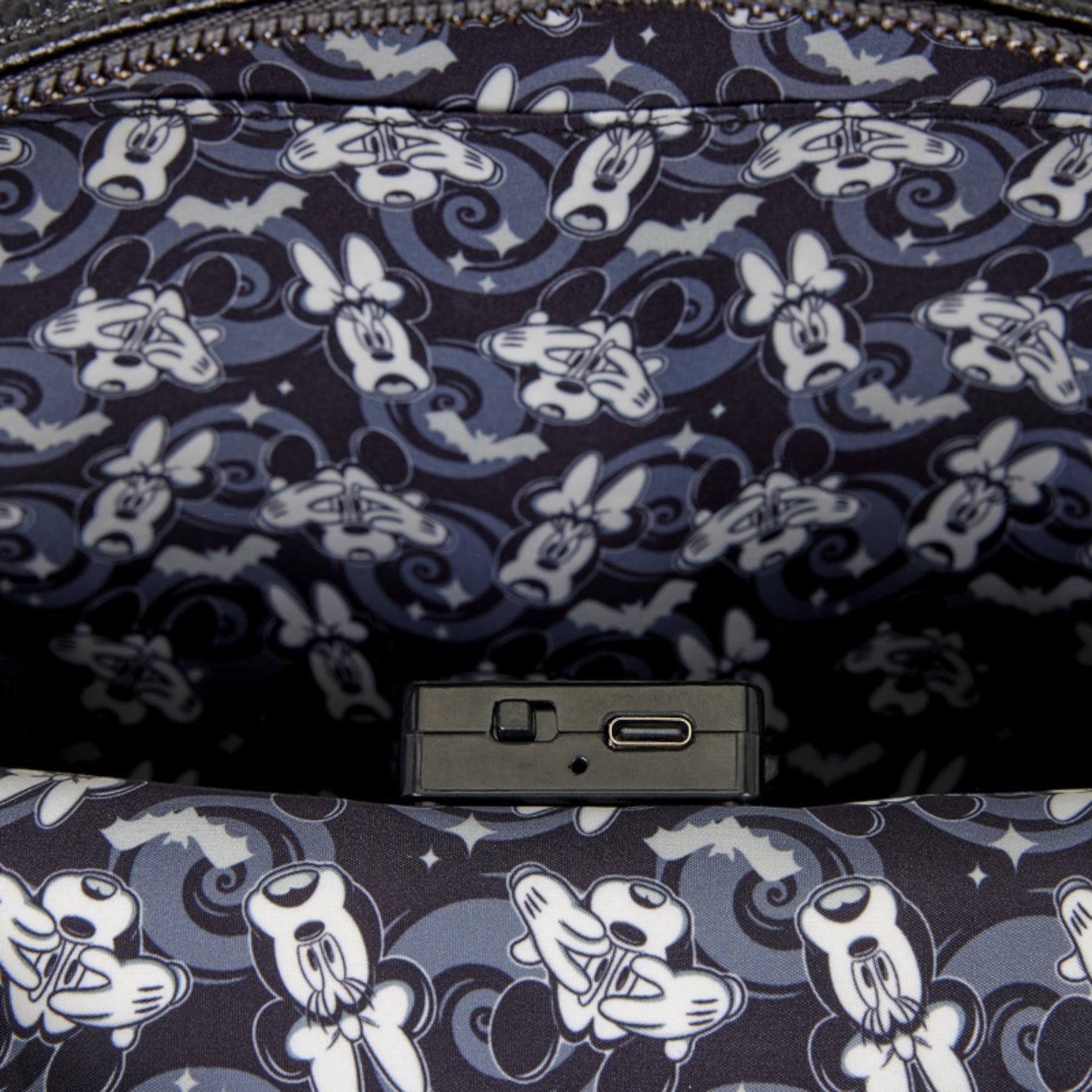 Loungefly New Mickey & Minnie Ghost Light-Up Glow Mini Backpack