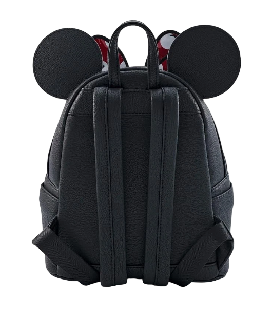 Black backpack with Mickey Mouse ears on a white background