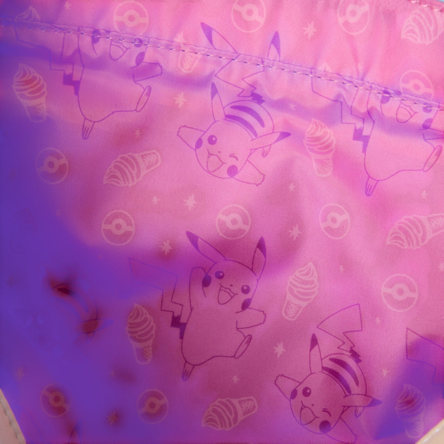 Loungefly Pokémon Iridescent Pikachu Tote Crossbody Bag with Coin Bag.