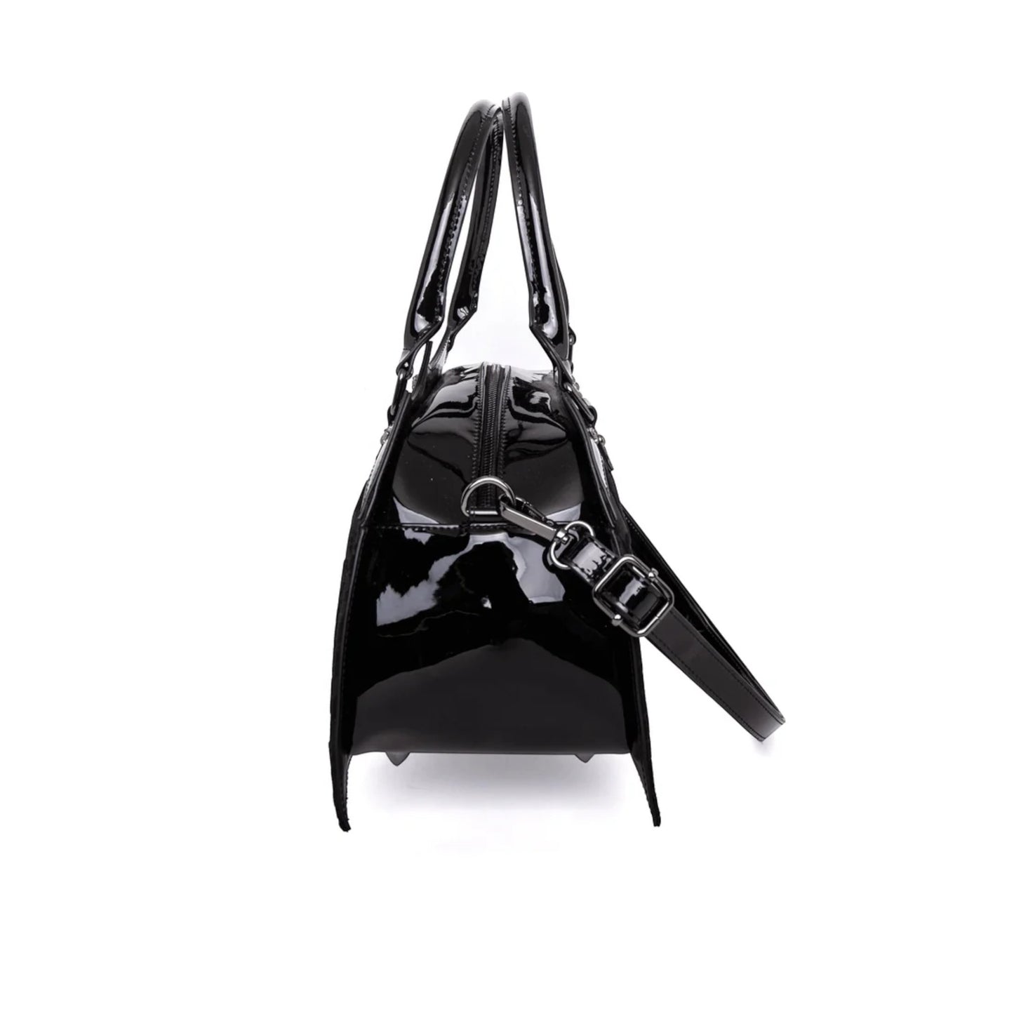 Rock Rebel Damask Bat Handbag In Red