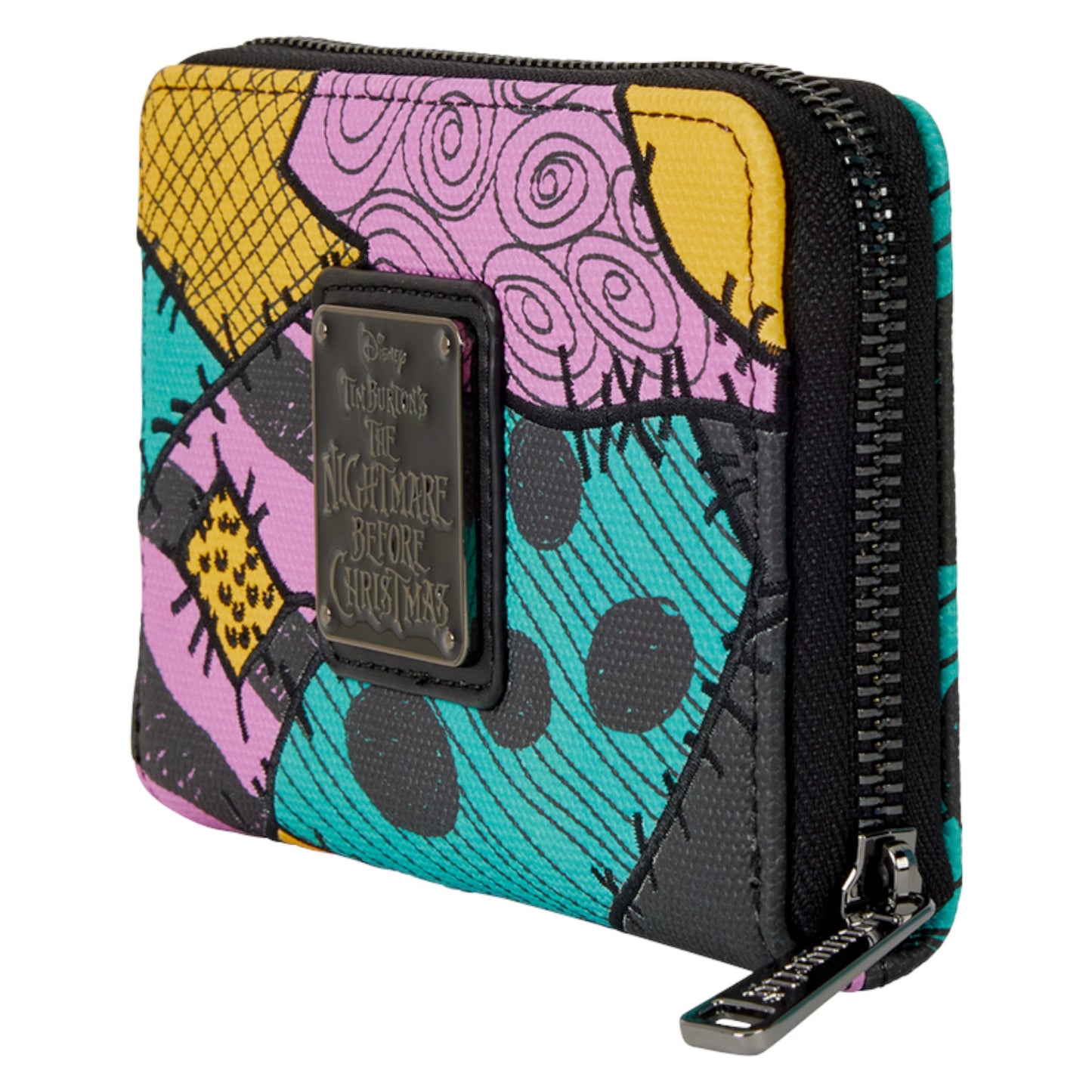 Colorful Sally wallet with 'The Nightmare Before Christmas' design on a white background
