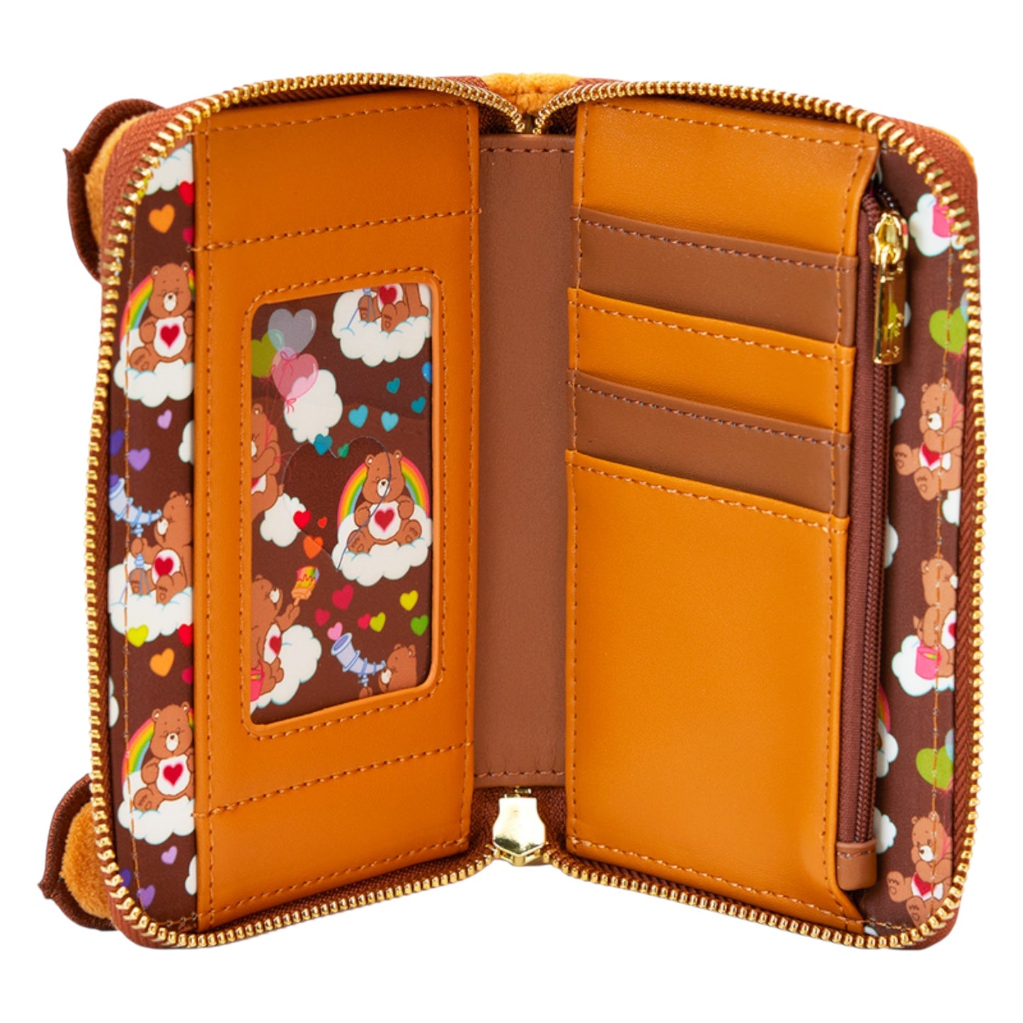Loungefly Care Bears Exclusive Tenderheart Bear Plush Cosplay Zip Around Wallet