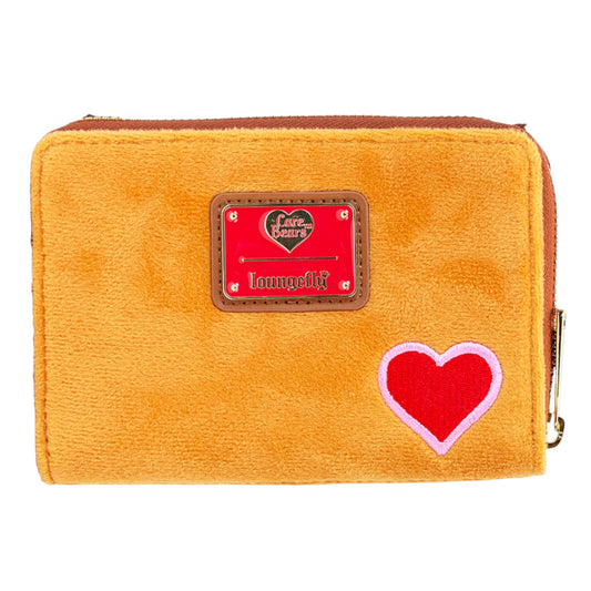 Loungefly Care Bears Exclusive Tenderheart Bear Plush Cosplay Zip Around Wallet