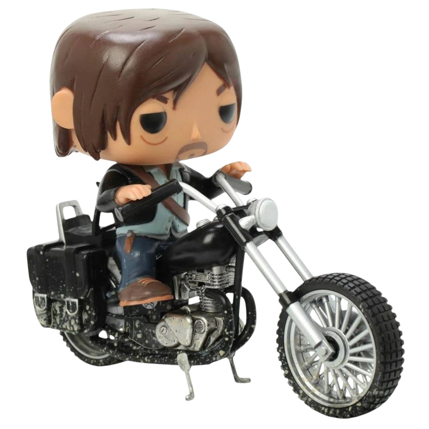 Funko Pop! vinyl figure of Daryl Dixon on a motorcycle with a white background