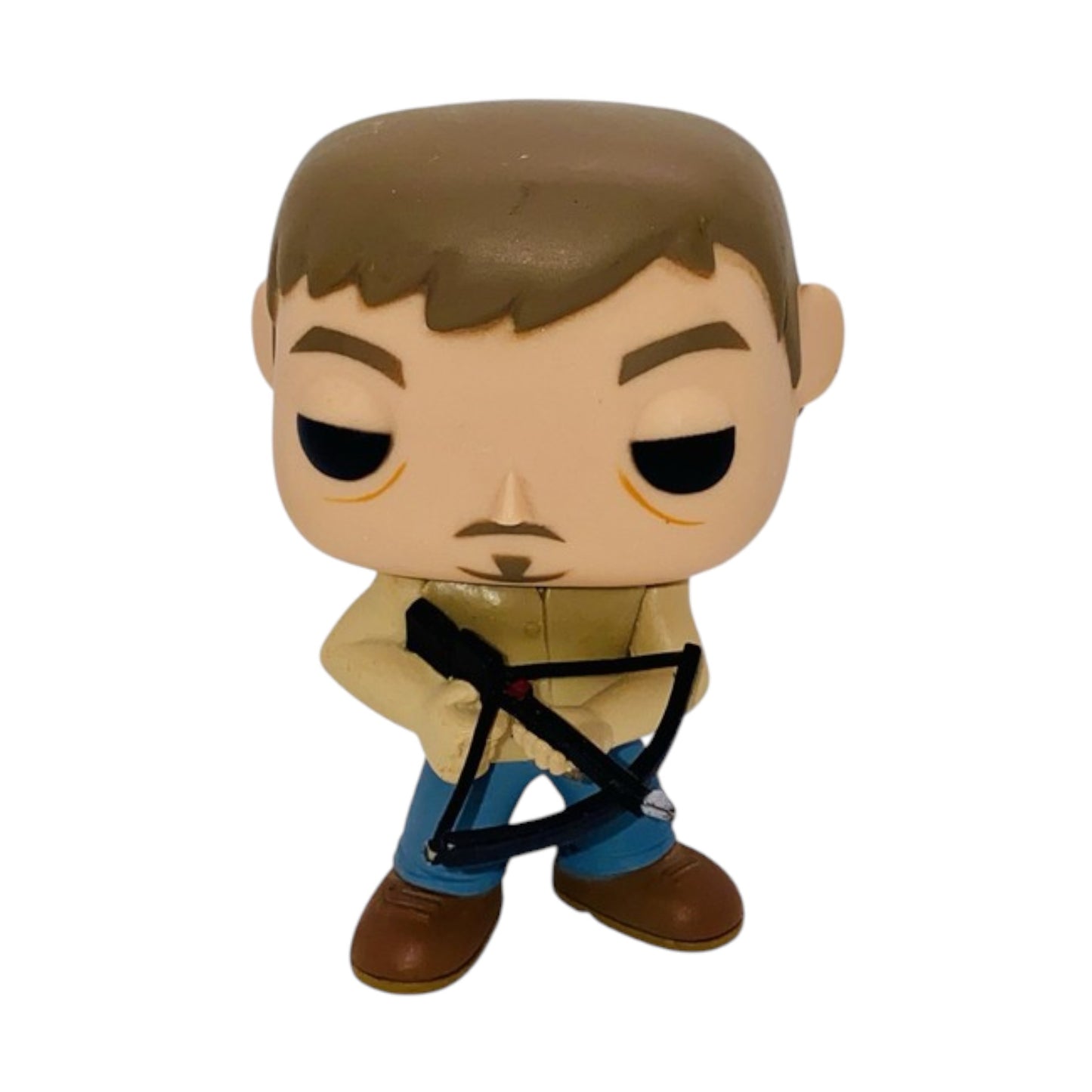 Funko Pop! vinyl figure of Daryl Dixon with Crossbow with a beige jacket and brown hair on a white background
