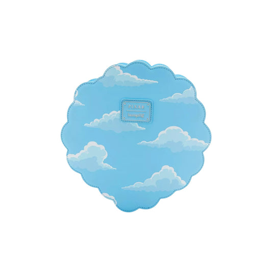 Up Dug Balloons Crossbody Bag with cloud pattern and Loungefly branding on a white background