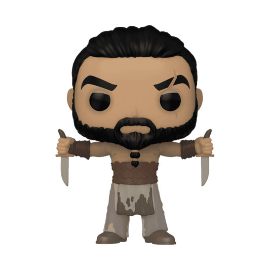 Funko Pop! vinyl figure of Khal Drogo with Daggers character on a white background