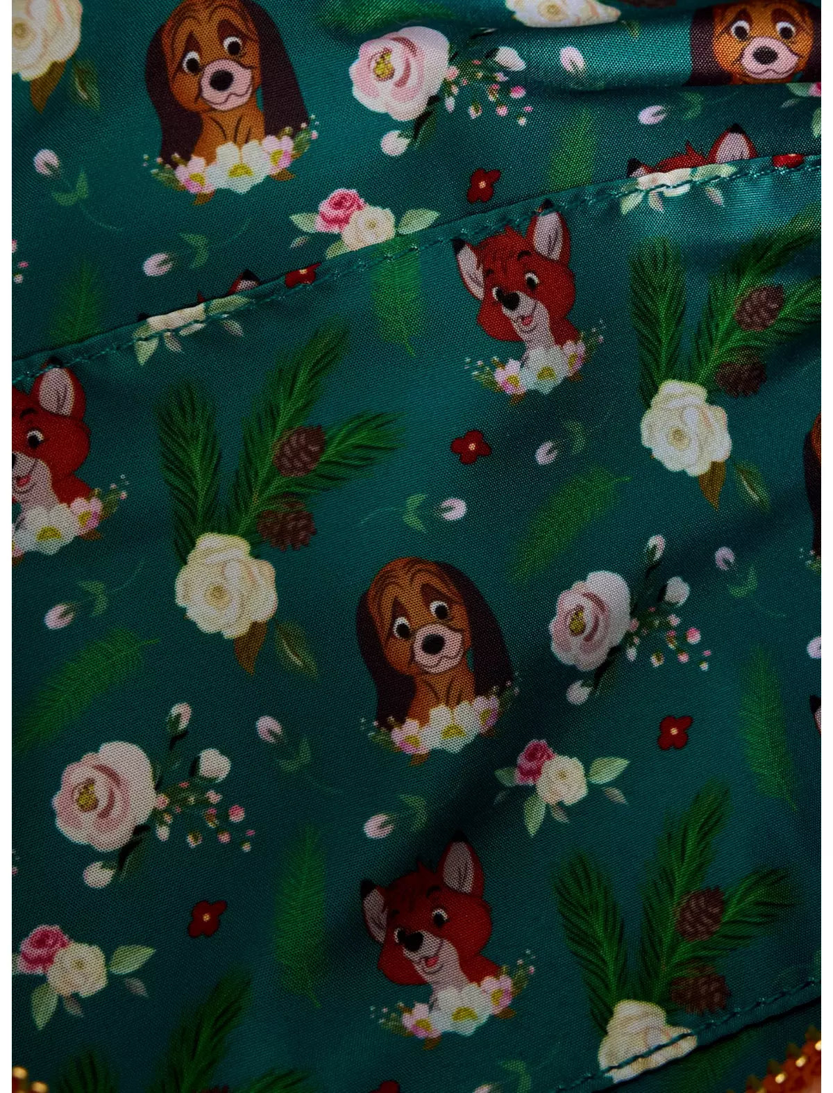 Loungefly Disney The Fox and the Hound Forest Floral Log Figural Crossbody Bag