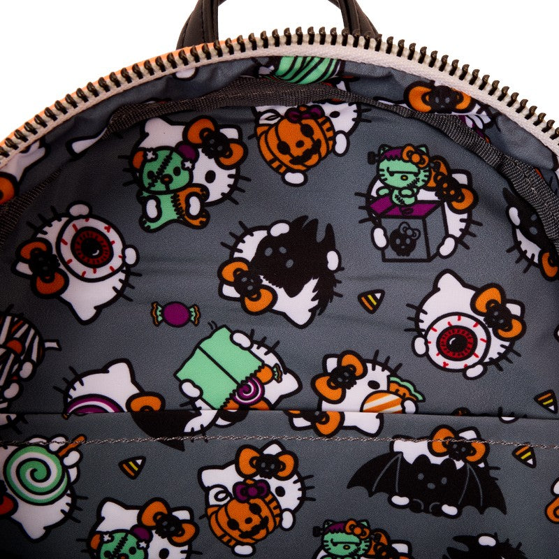 Loungefly NYCC Limited Edition Sanrio Hello Kitty Skeleton Costume Glow Mini Backpack