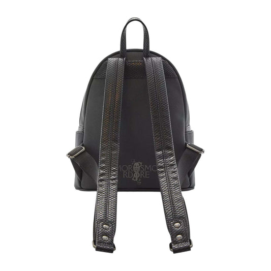 Black backpack with mordor text on a white background