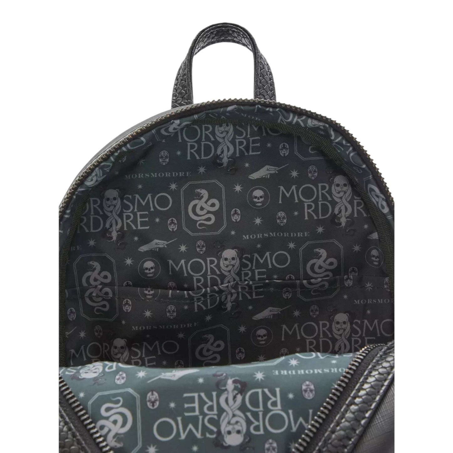 Backpack with 'Mordor' pattern on a white background