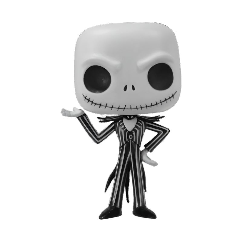 Jack Skellington in a suit on a white background