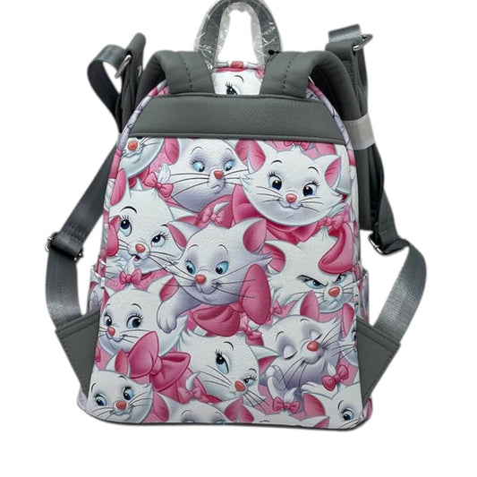 Backpack with Marie pattern on a white background