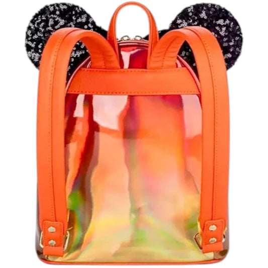 Loungefly Disney Parks Halloween Minnie Mouse Iridescent Sequin Mini Backpack