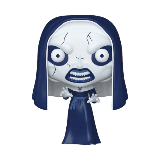 Funko Pop! vinyl figure of Valak, the demonic nun with a blue and white design on a white background
