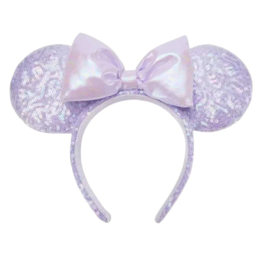Disney Parks Minnie Mouse Opalescent Lavender Sequined Ears The Bag Dude