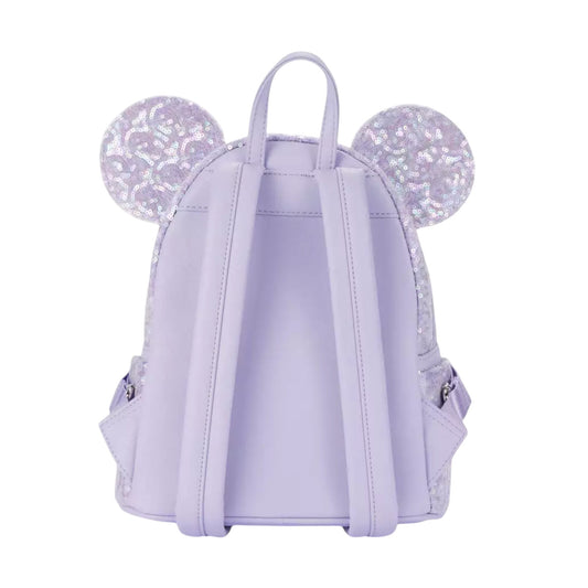 Loungefly Disney Parks Sequin Opalescent Lavender Mini Backpack