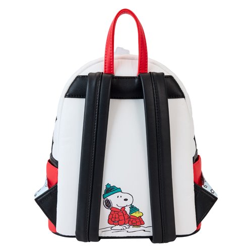 Back view of Peanuts Backpack with Peanuts design on a white background