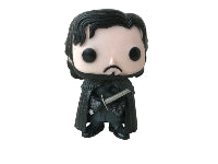 Funko Pop! vinyl figure of Jon Snow Beyond the Wall from Game of Thrones holding his sword on a white background