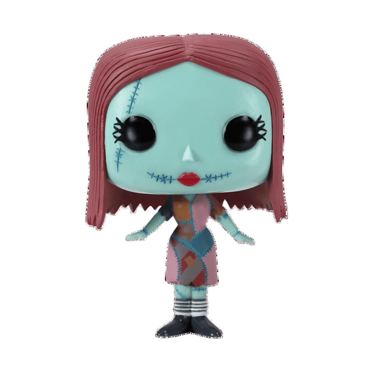 Funko Pop! vinyl figure The Nightmare Before Christmas Sally with pink hair and skeleton face on a white background
