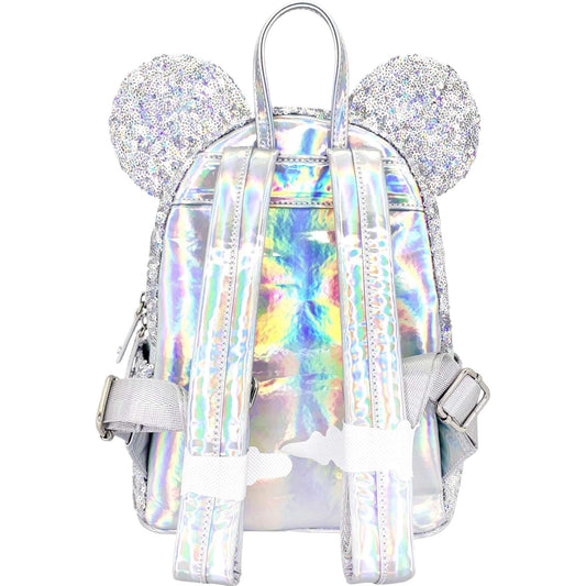 Loungefly X LASR Exclusive Disney Minnie Mouse Holographic Sequin Mini Backpack The Bag Dude