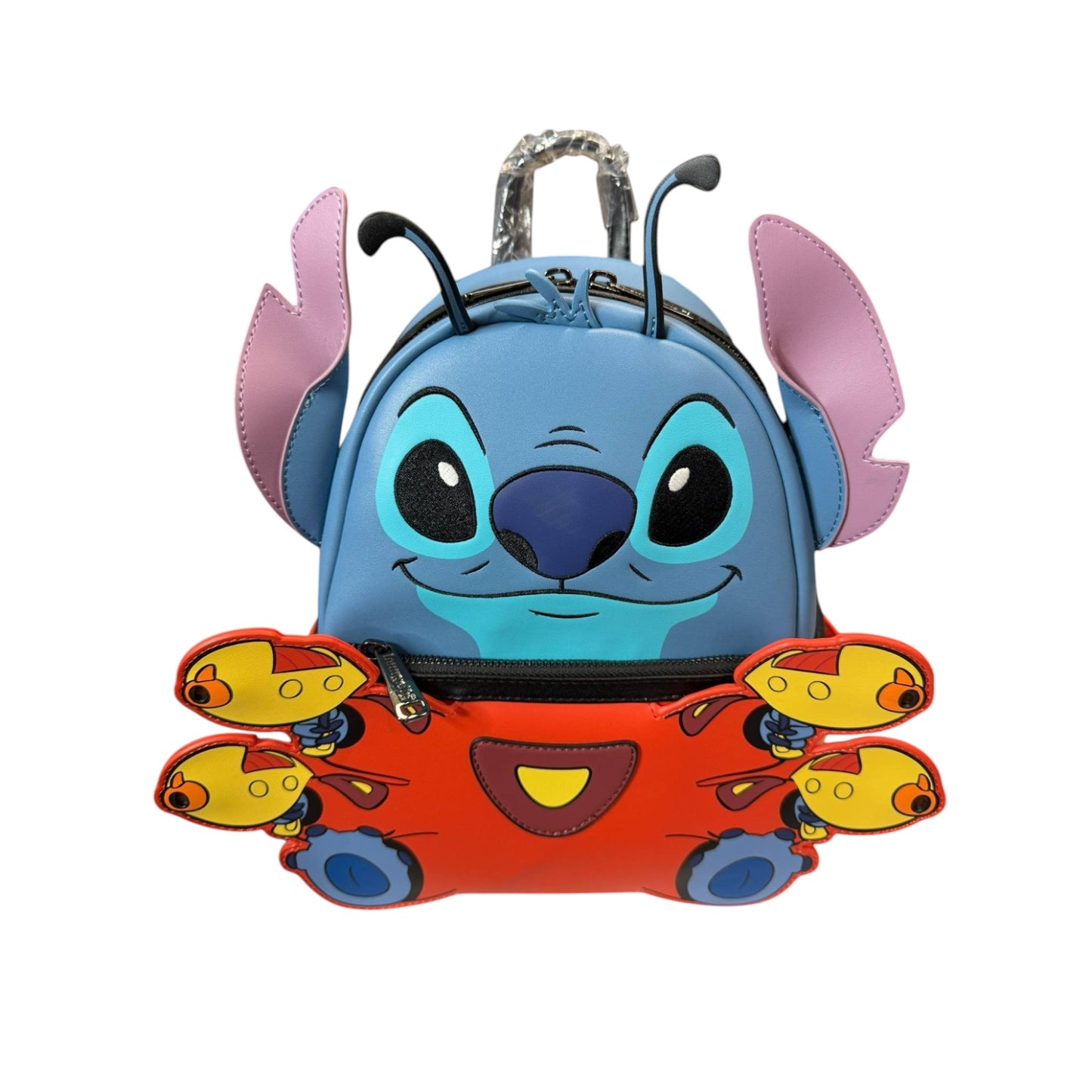 Backpack with Stitch Collection Experiment 626 Spacesuit character with a white background