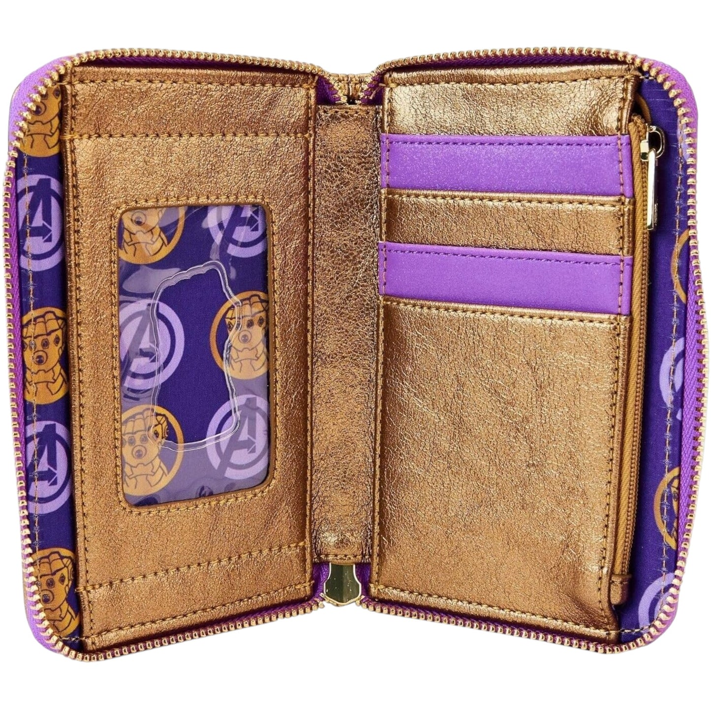 Loungefly Marvel Metallic Thanos Gauntlet Zip Around Wallet