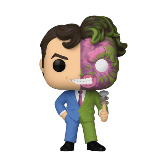 Funko Pop! vinyl figure Two-Face Flipping Coin design on a white background
