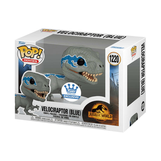 Funko Pop! Jurassic World Dominion #1220 Velociraptor (Blue) The Bag Dude