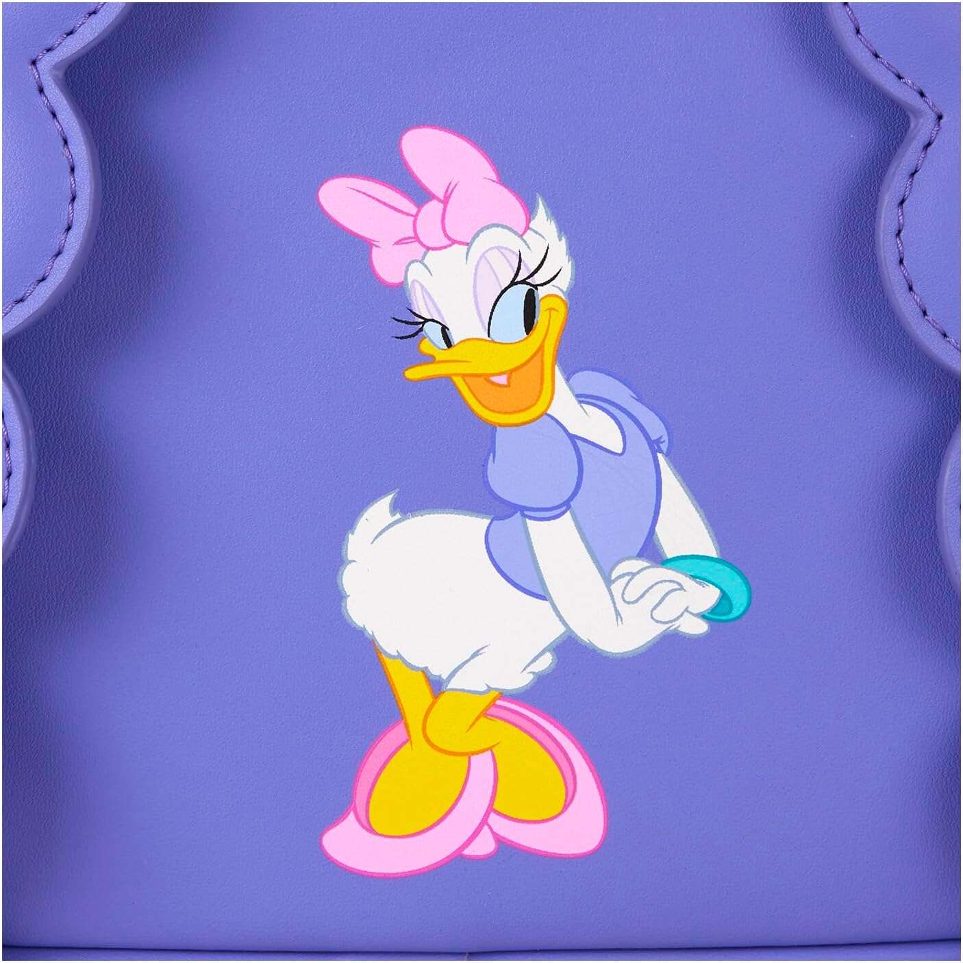 Daisy Duck on a purple background