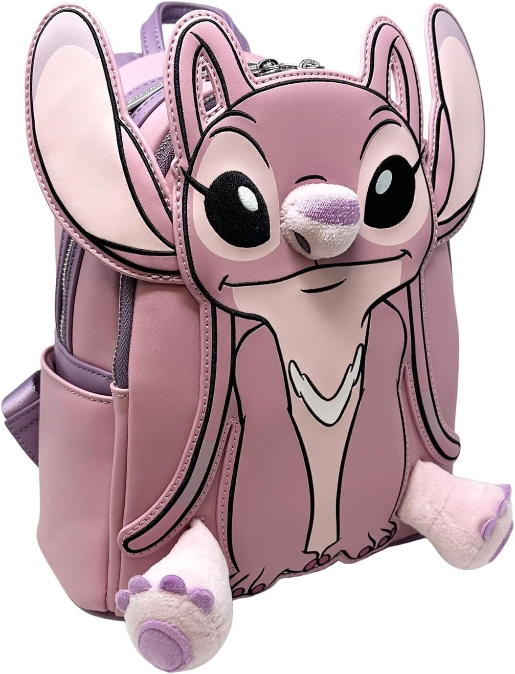 Angel pink backpack on a white background