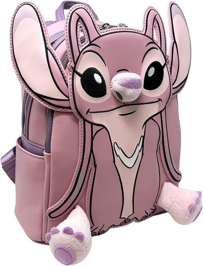 Angel pink backpack on a white background