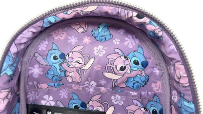 Loungefly Vault Stitch & Angel Plush Mini Backpack Bundle
