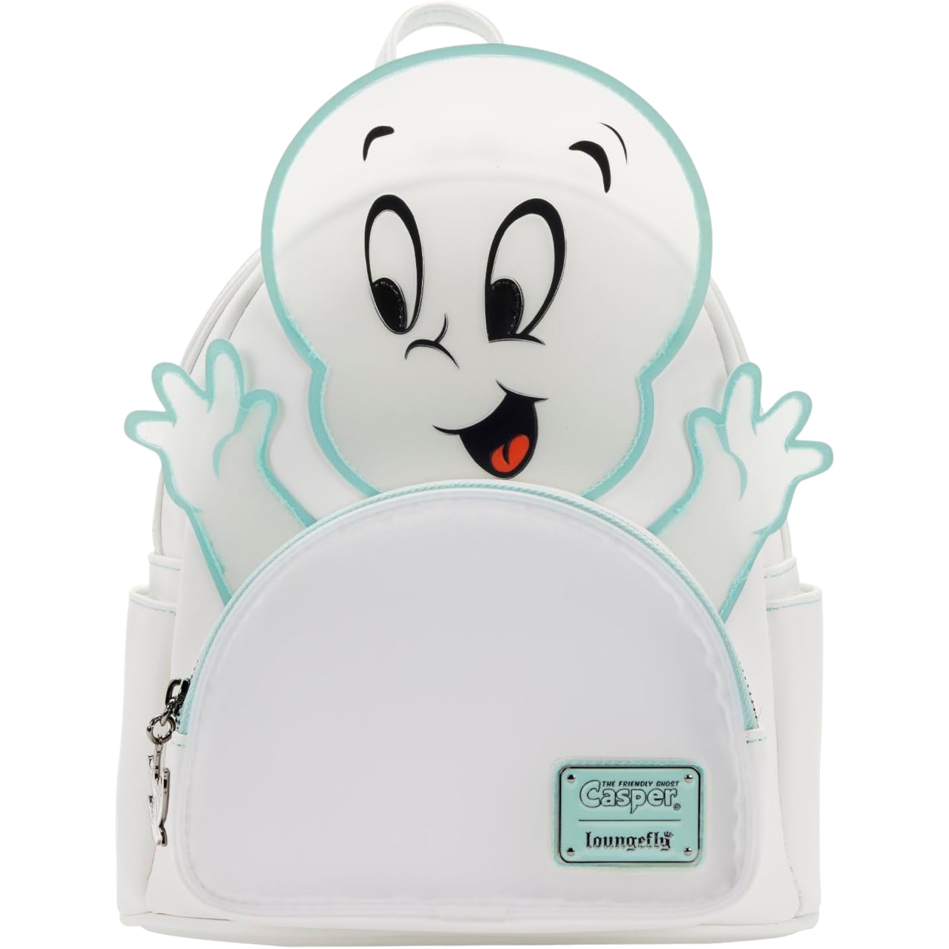 Backpack with Casper The Friendly Ghost design on a white background
