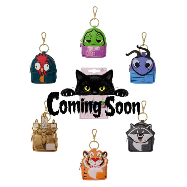 Loungefly New Disney Princess Sidekicks Cosplay Mystery Mini Backpack Keychain Charm